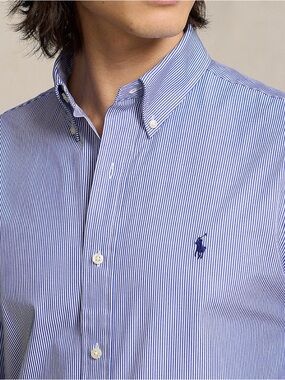 Polo by Ralph Lauren Slim Fit Striped Stretch Poplin Shirt
